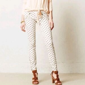 Anthropologie Pilcro Printed Seref Moto Skinny Pants Jeans Size 29